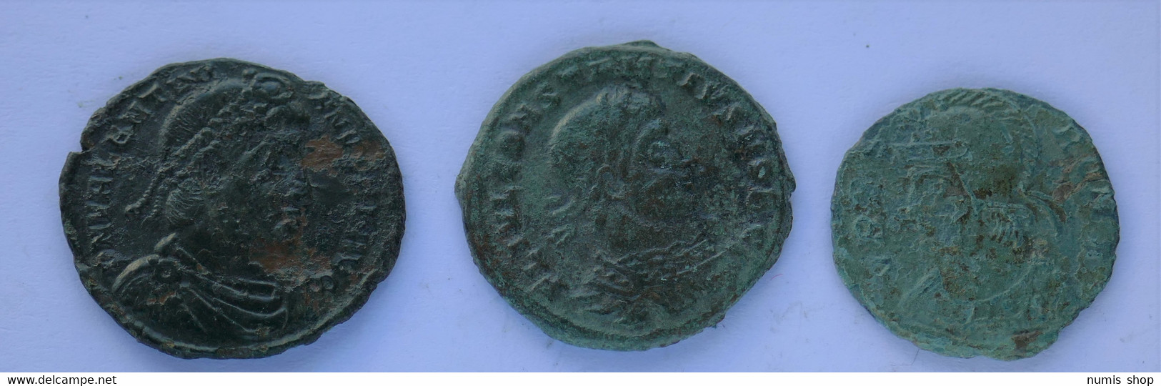 Roman Empire - 1x Valentinianus II. / 1x Constantius II / 1x Urbs Roma - F! (#L14) - Der Spätrömanischen Reich (363 / 476)