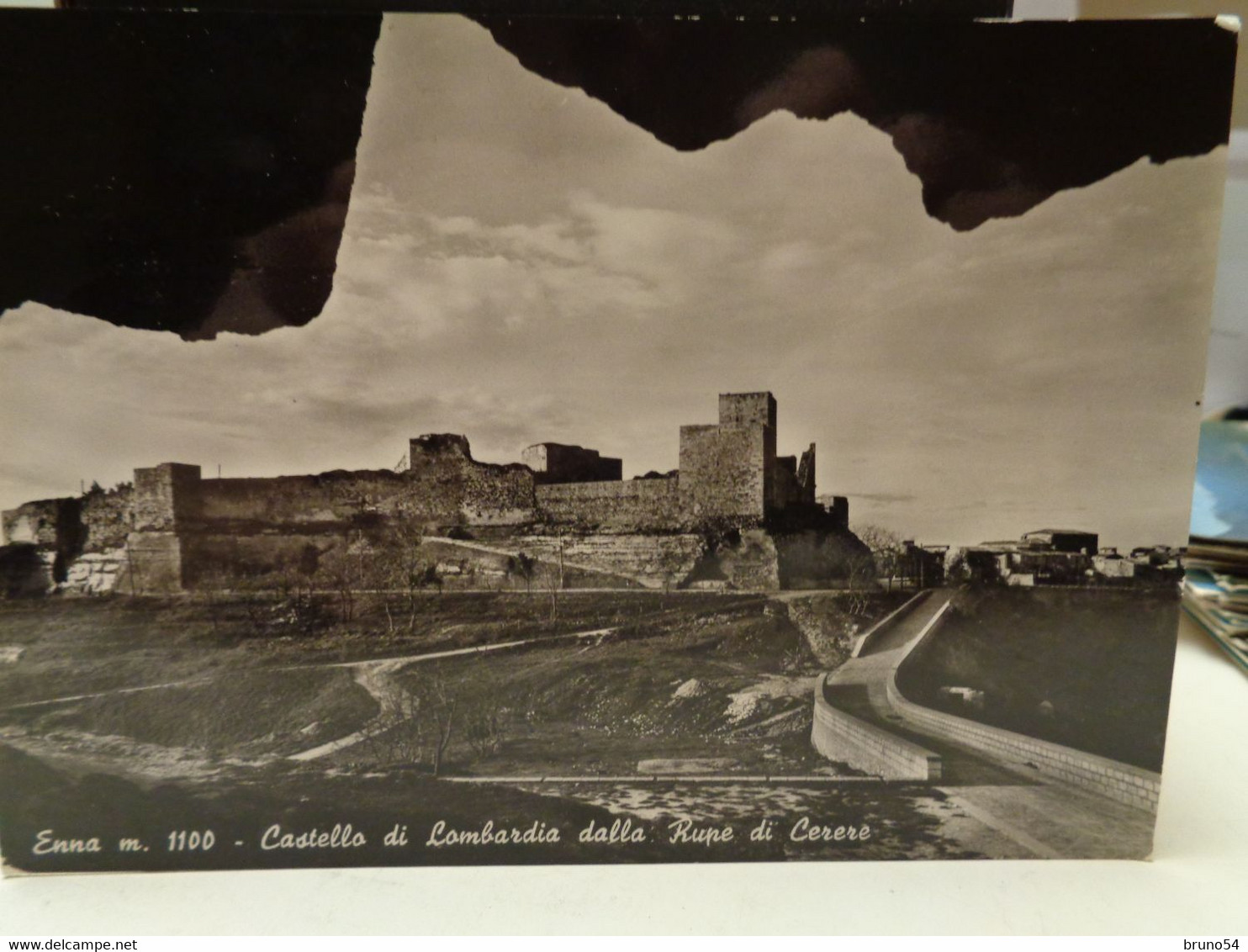 Cartolina Enna Castello Di Lombardia Della Rupe Di Cerere 1960 - Enna