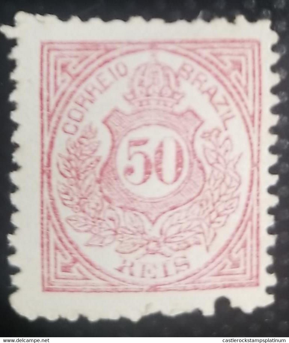 A) 1887, BRAZIL, COAT OF ARMS, PROOFS, RED - Ongebruikt