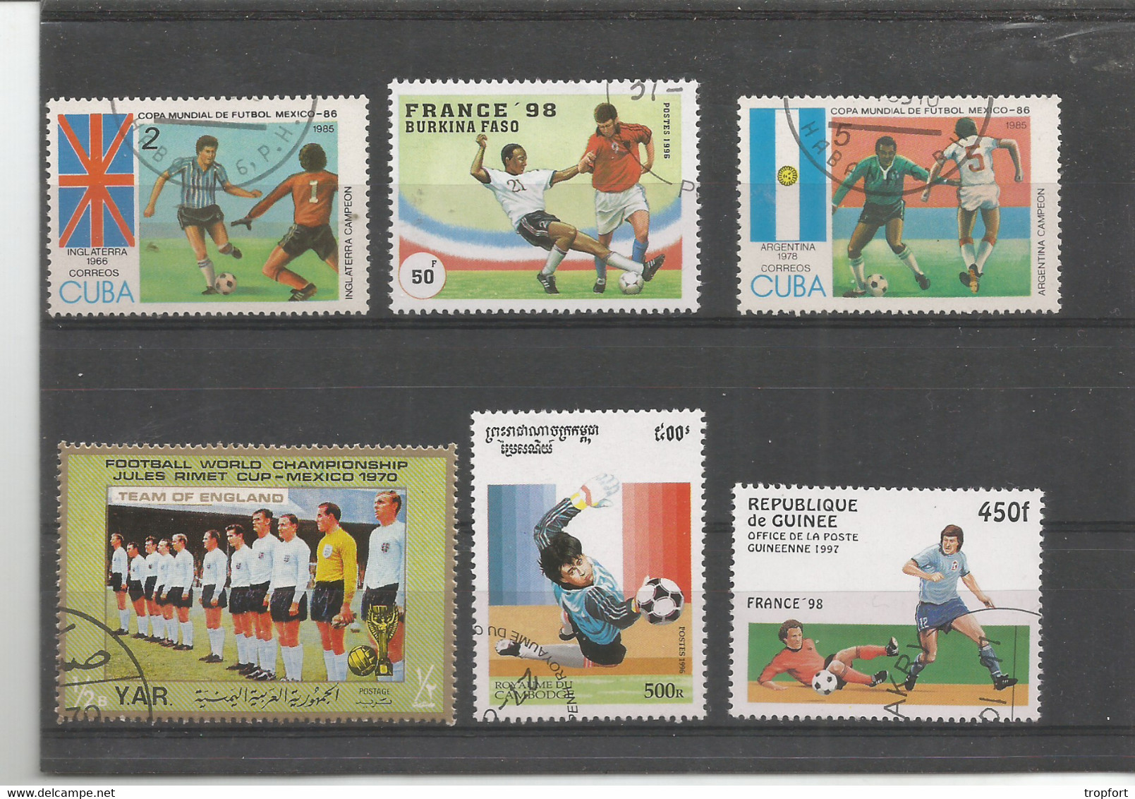 F12 /  Planche Timbres TIMBRE THEME FOOTBALL Lot De 6 Timbres Différents - Andere & Zonder Classificatie