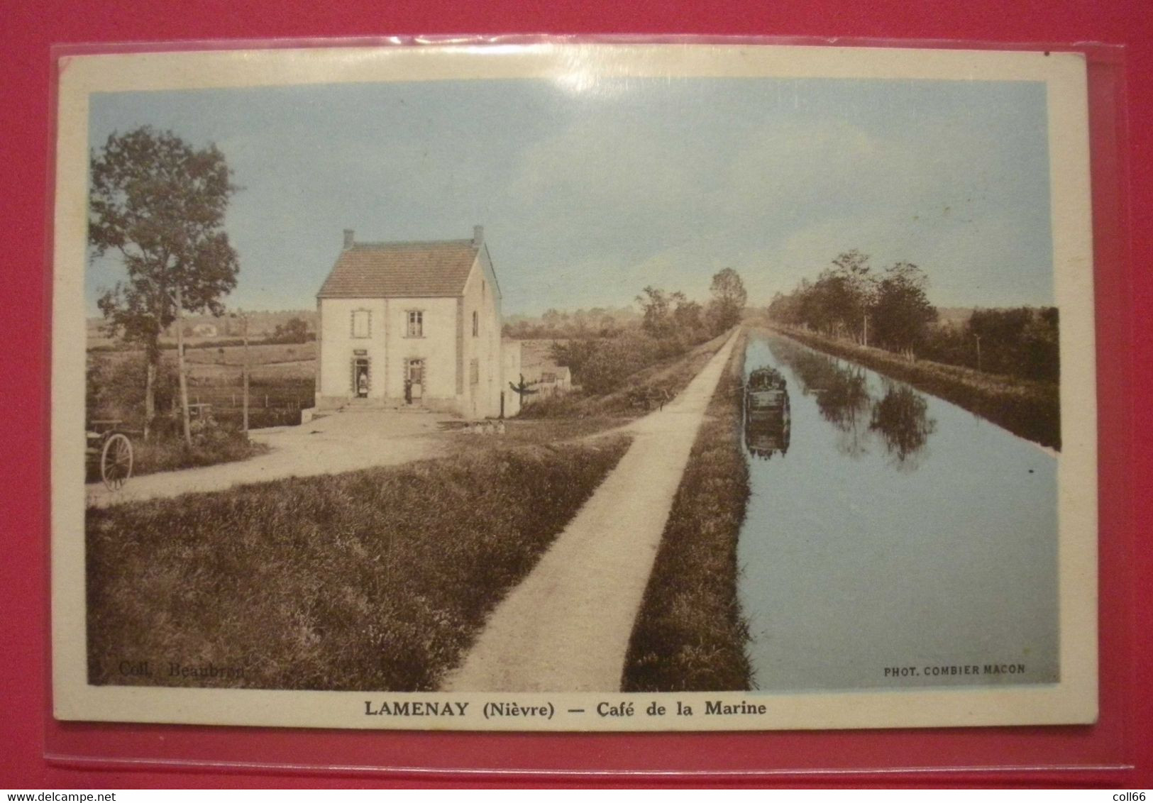 58 Lamenay 1938 Café De La Marine Et Canal éditeur Phot Combier Macon  Dos Scanné 231 Hanitants En 1900 - Andere & Zonder Classificatie