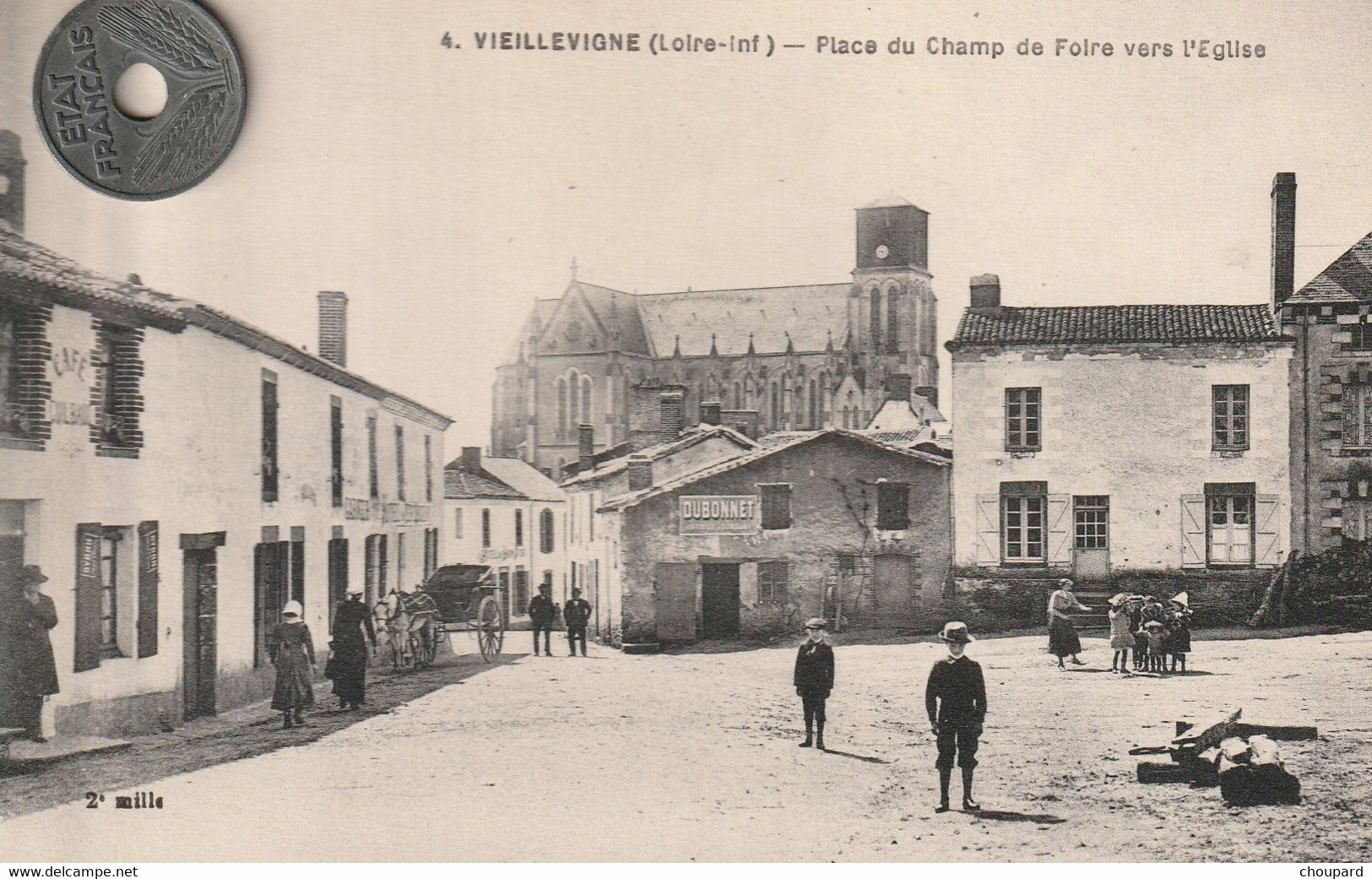 44 -Très Belle Carte Postale Ancienne De  SAINT PHILBERT DE GRAND LIEU  Vue Générale - Entertainers