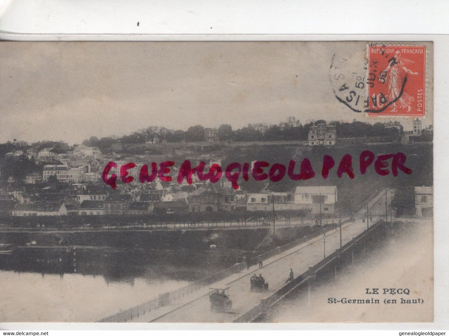 78- LE PECQ - SAINT GERMAIN  AN HAUT -1908 -  YVELINES - Le Pecq