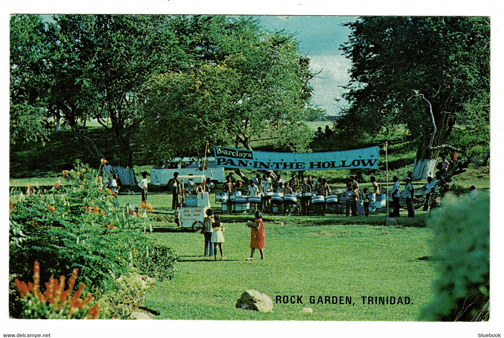 Ref 1467 - Postcard - Rock Garden Trinidad - Baclays Bank Sponsored Steelband Concert - Trinidad