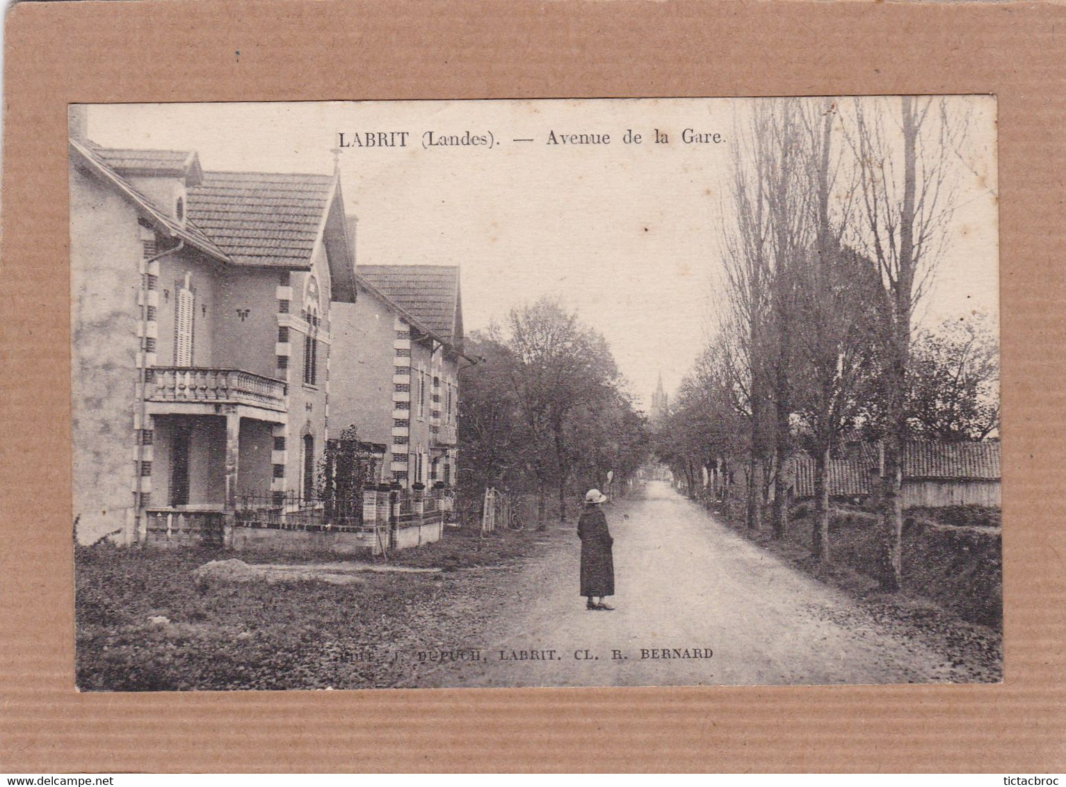 CPA 40 Labrit Landes Avenue De La Gare - Labrit