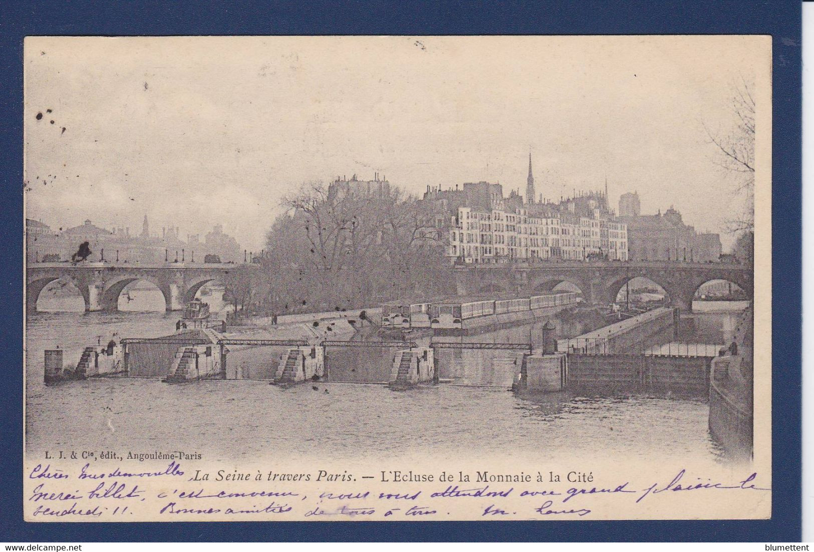 CPA [75] Paris > La Seine à Travers Paris Circulé - The River Seine And Its Banks