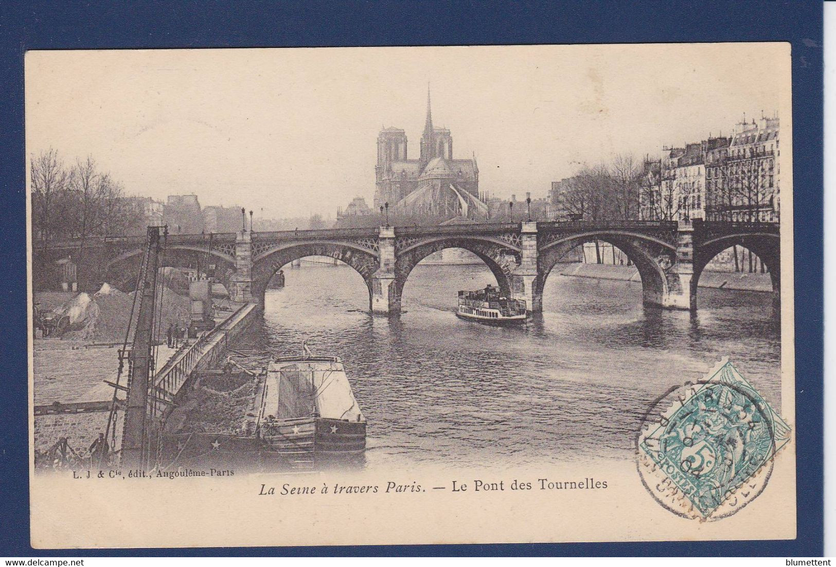 CPA [75] Paris > La Seine à Travers Paris Circulé - The River Seine And Its Banks
