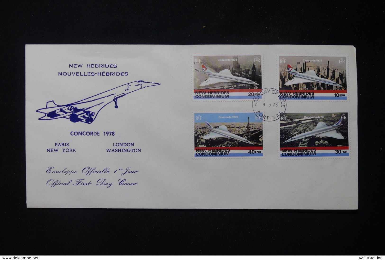 NOUVELLES HÉBRIDES - Enveloppe FDC En 1978 - Concorde - L 88917 - FDC