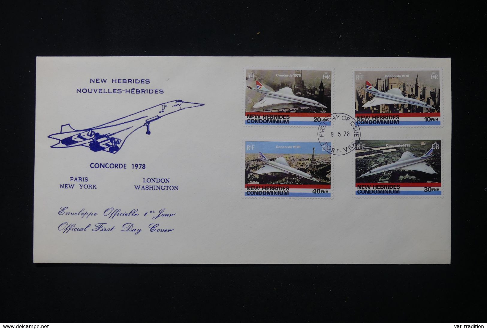 NOUVELLES HÉBRIDES - Enveloppe FDC En 1978 - Concorde - L 88918 - FDC