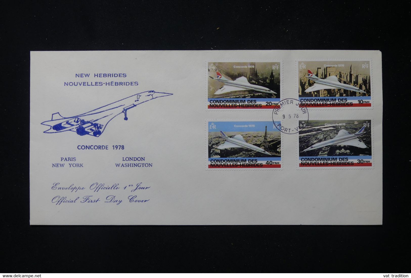 NOUVELLES HÉBRIDES - Enveloppe FDC En 1978 - Concorde - L 88919 - FDC