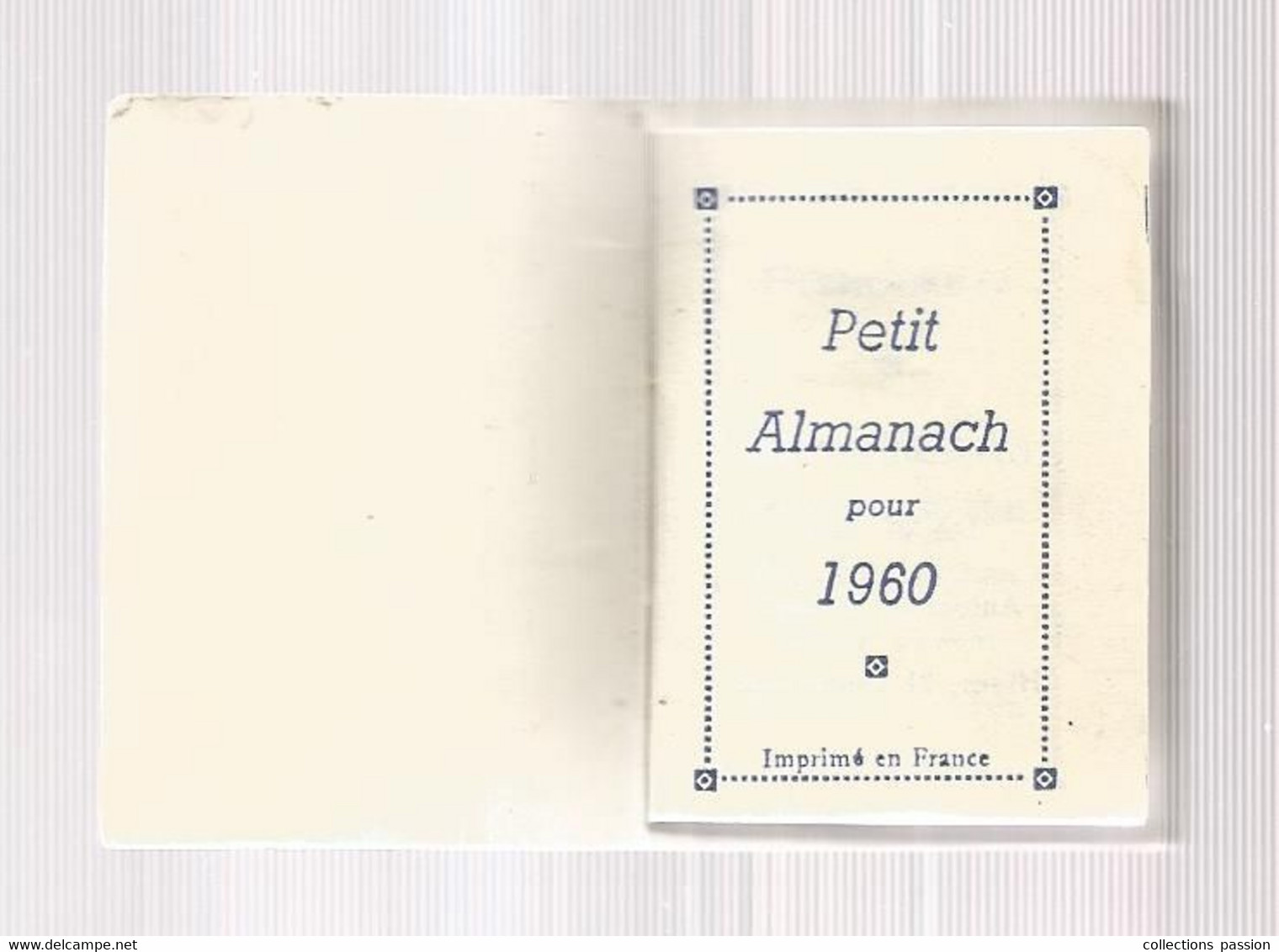 Petit Almanach Pour 1960 , Vierge , Publicité AU CHINOIS , Confiserie , Cafés ,thé , Chocolaterie ,Paris 12 E - Sonstige & Ohne Zuordnung