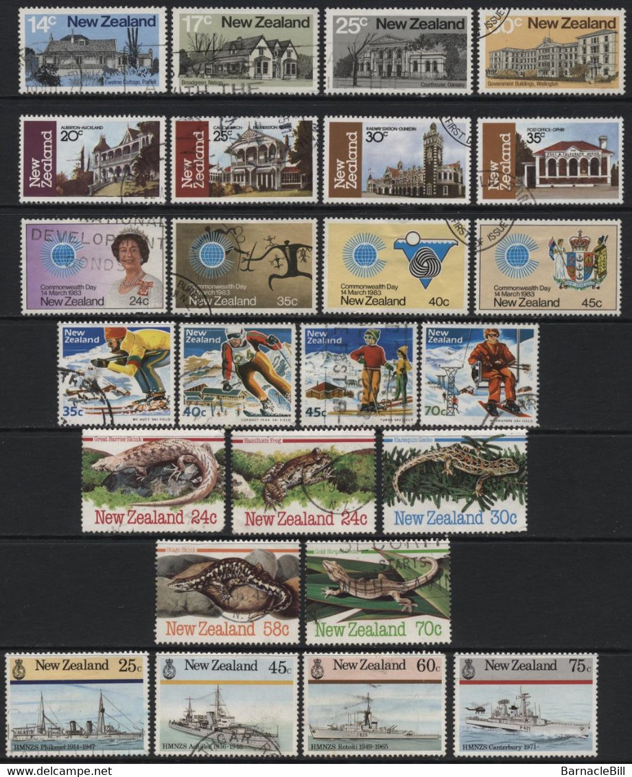 New Zealand (18) 10 Different Sets. 1975 - 1985. Mint & Used. Hinged. - Lots & Serien