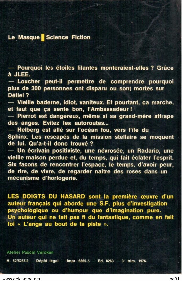 René-Jacques Victor - Les Doigts Du Hasard - Le Masque Science Fiction 46 - Le Masque SF