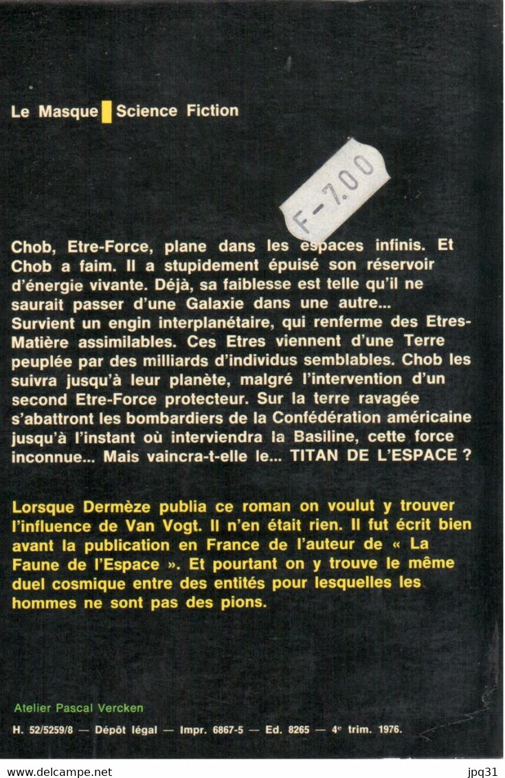 Yves Dermèze - Le Titan De L’espace - Le Masque Science Fiction 48 - Le Masque SF