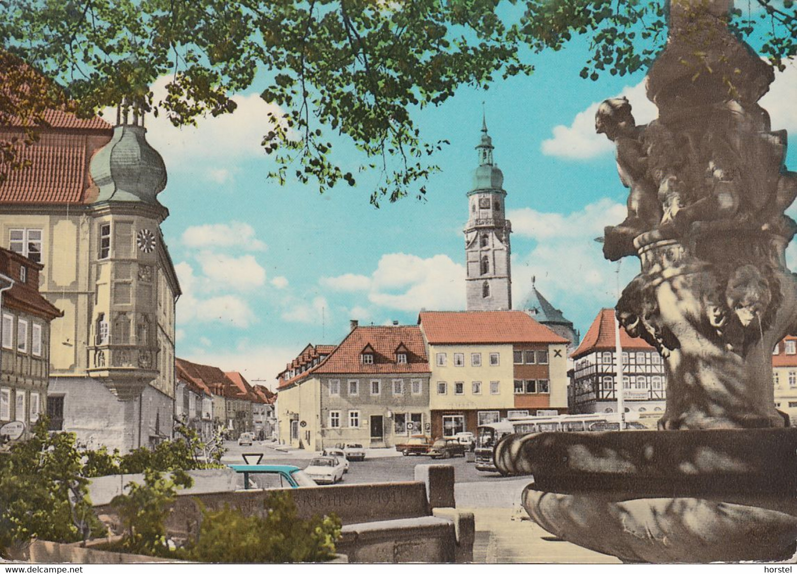 D-97631 Bad Königshofen - Marktplatz - Cars - VW Käfer - Mercedes - Ford Taunus - Bus - Bad Koenigshofen