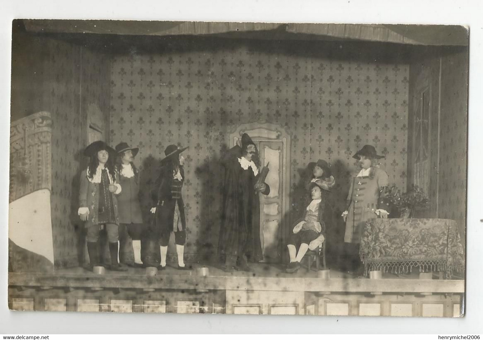 Carte Photo Scène Théatre Pièce De Molière Le Malade Imaginaire - Théâtre