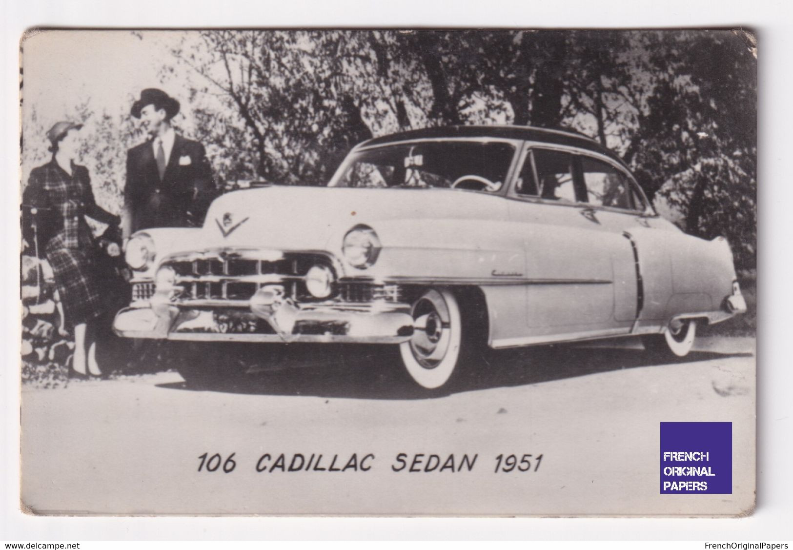 Petite Photo / Image 1960s 4,5 X 7 Cm - Voiture Automobile Cadillac Sedan 1951 D2-382 - Otros & Sin Clasificación