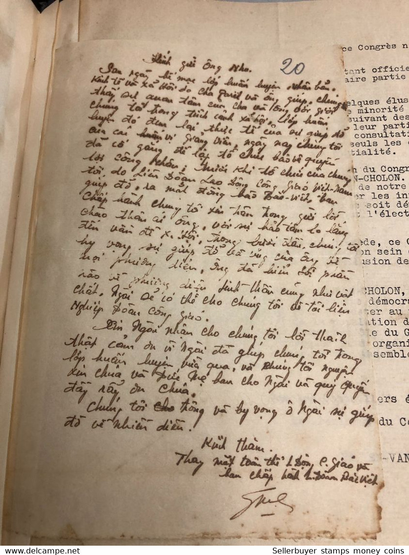 South Viet Nam Letter To Addressed To MR Communications Director MR Cu Ngo Dinh Nhu In The First Republic Of Vietnam.yea - Verzamelingen