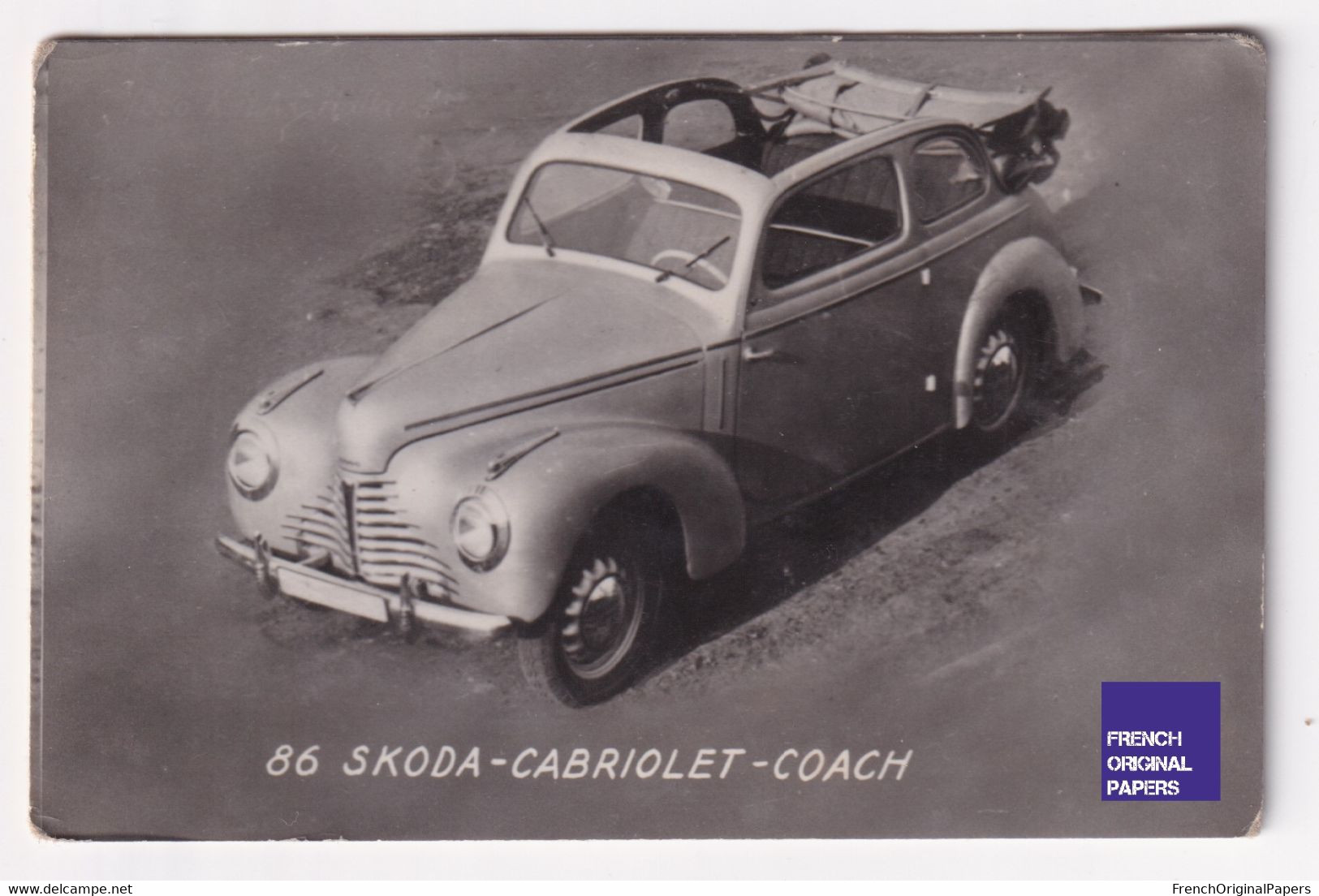 Petite Photo / Image 1960s 4,5 X 7 Cm - Voiture Automobile Skoda Cabriolet Coach D2-386 - Andere & Zonder Classificatie