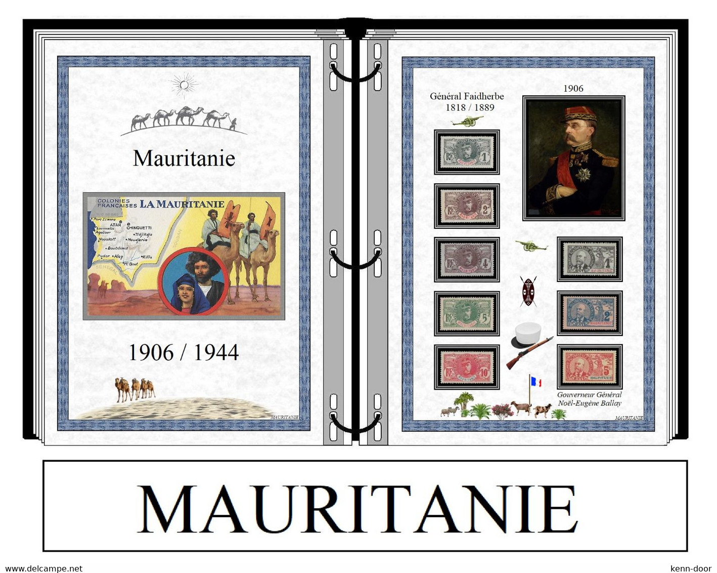 Albums De Timbres à Imprimer   MAURITANIE 1906 / 1944 - Autres & Non Classés