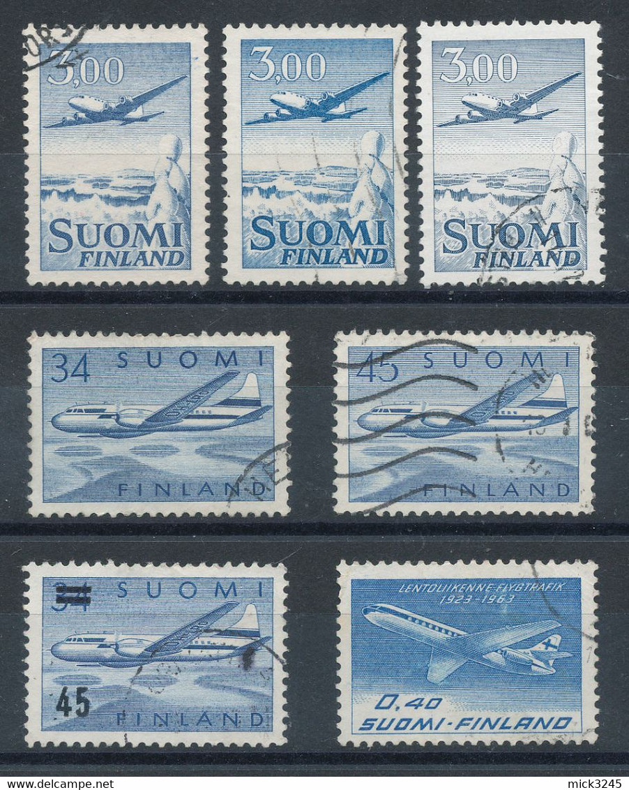 Finlande - Lot De 7 Timbres Avions (o) - Used Stamps