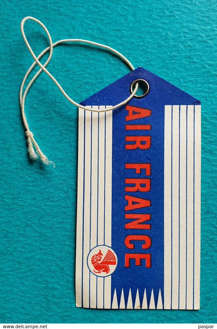 Etiquette Vintage Bagage AIR FRANCE Aviation 1956 - Baggage Etiketten