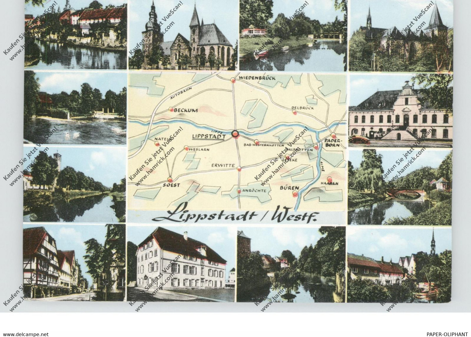 4780 LIPPSTADT, Mehrbild-AK, Landkarte - Lippstadt