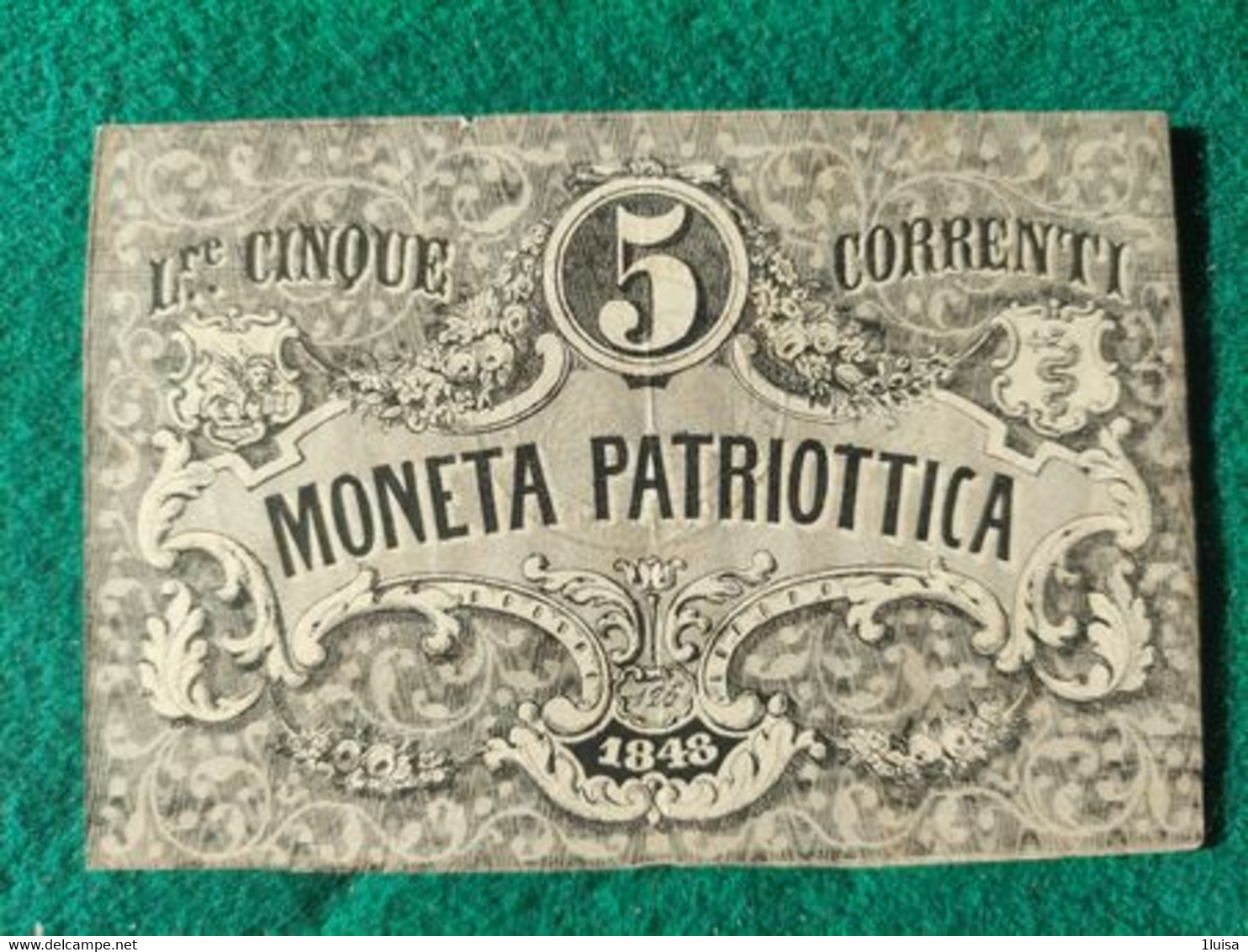 Italia 5 Lira 1848 Venezia - [ 4] Emissioni Provvisorie