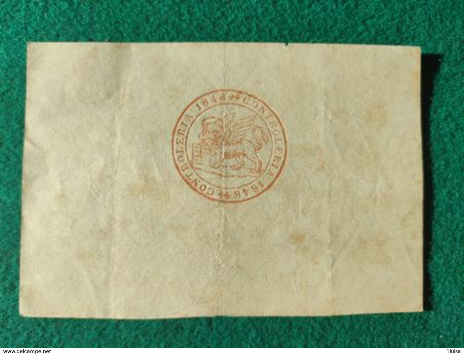 Italia 5 Lira 1848 Venezia - [ 4] Provisional Issues