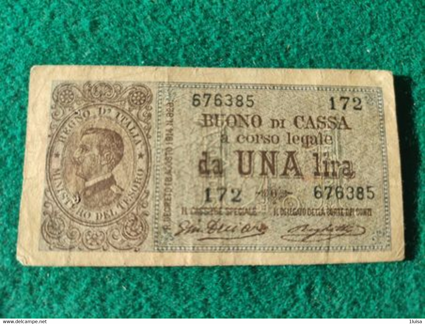 Italia  1 Lira 1914 - Italia – 1 Lira