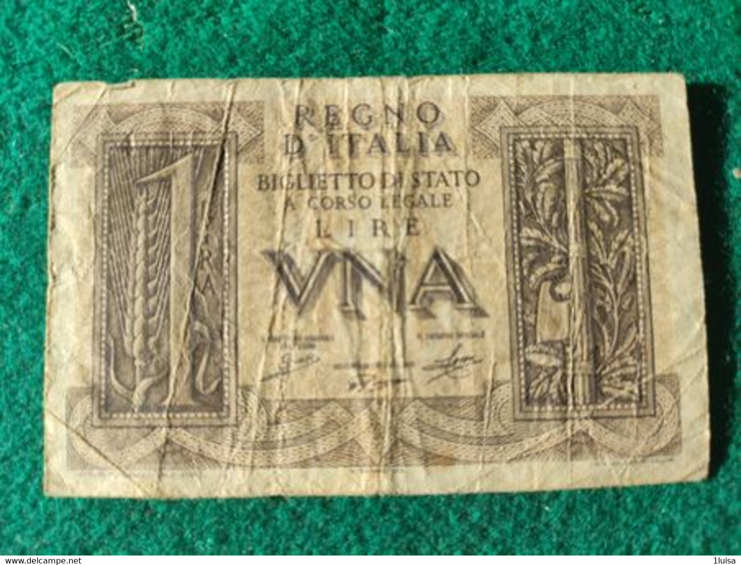 Italia  1 Lira 1939 - Italië – 1 Lira