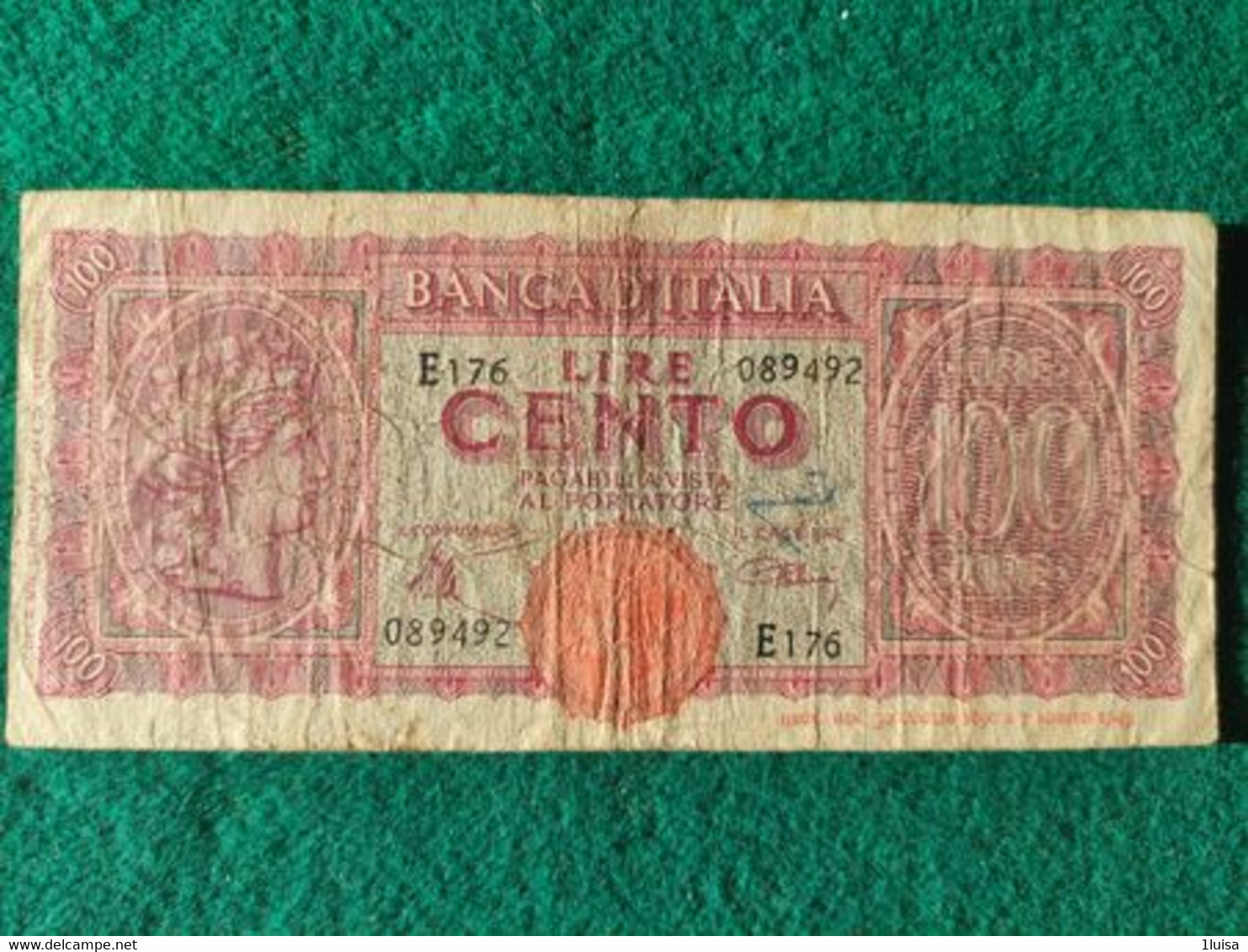 Italia  100 Lire 1944 - 100 Liras