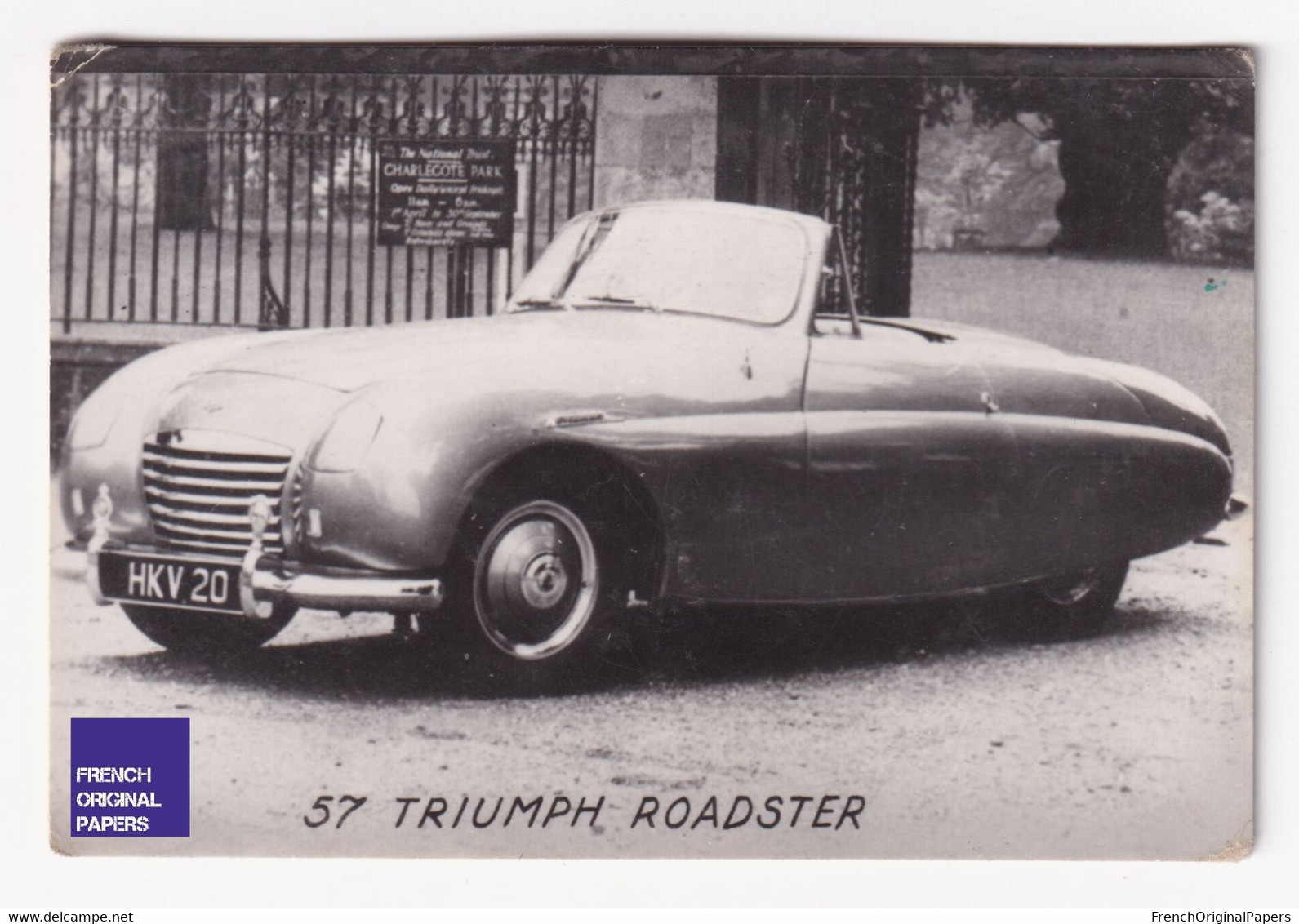 Petite Photo / Image 1950/60s 4,5 X 7 Cm - Voiture Automobile Triumph Roadster A44-5 - Sonstige & Ohne Zuordnung