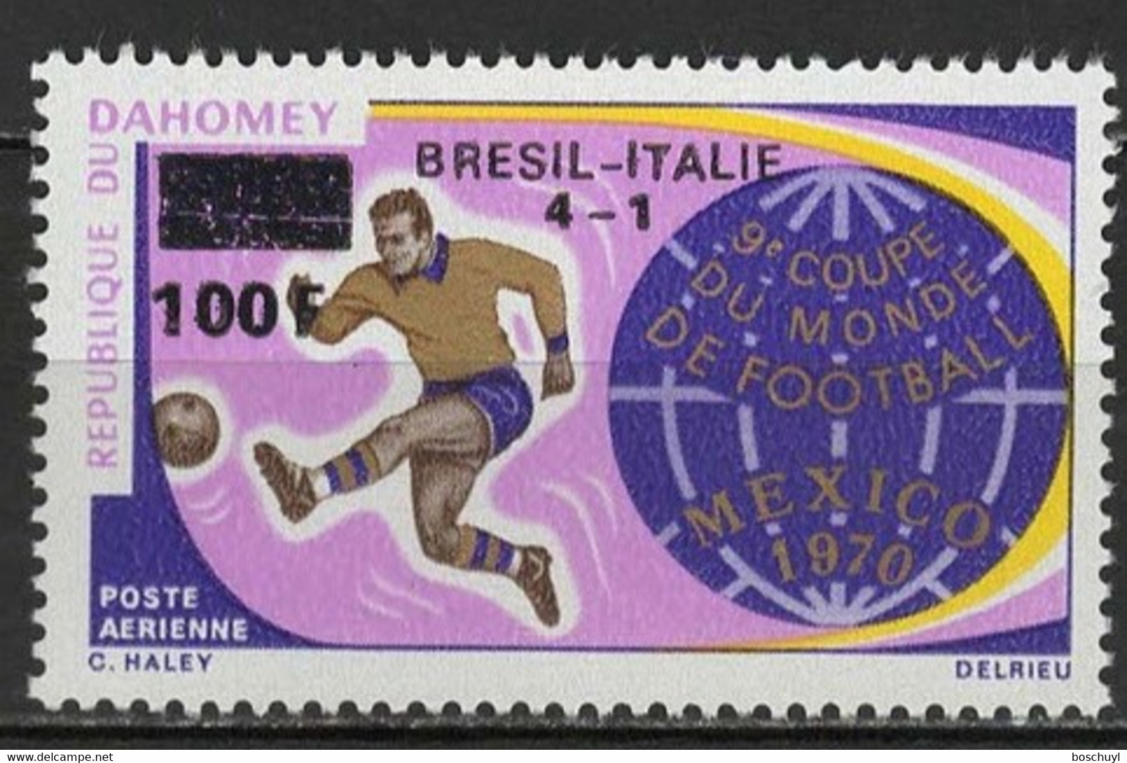 Dahomey, 1970, Soccer World Cup Mexico, Football, Overprinted, MNH, Michel 426 - Benin – Dahomey (1960-...)