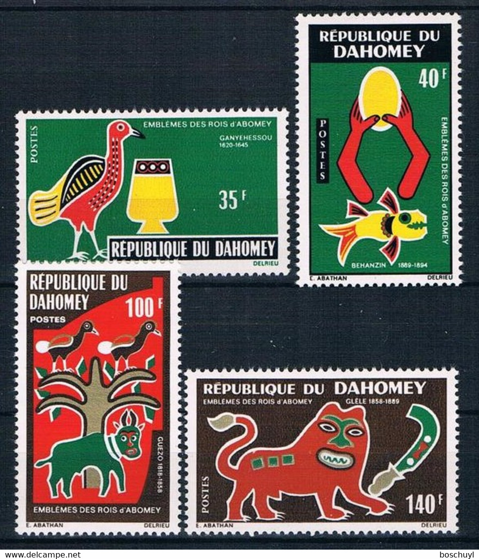 Dahomey, 1971, Heraldry Of The Abomey Kings, MNH, Michel 458-461 - Benin – Dahomey (1960-...)