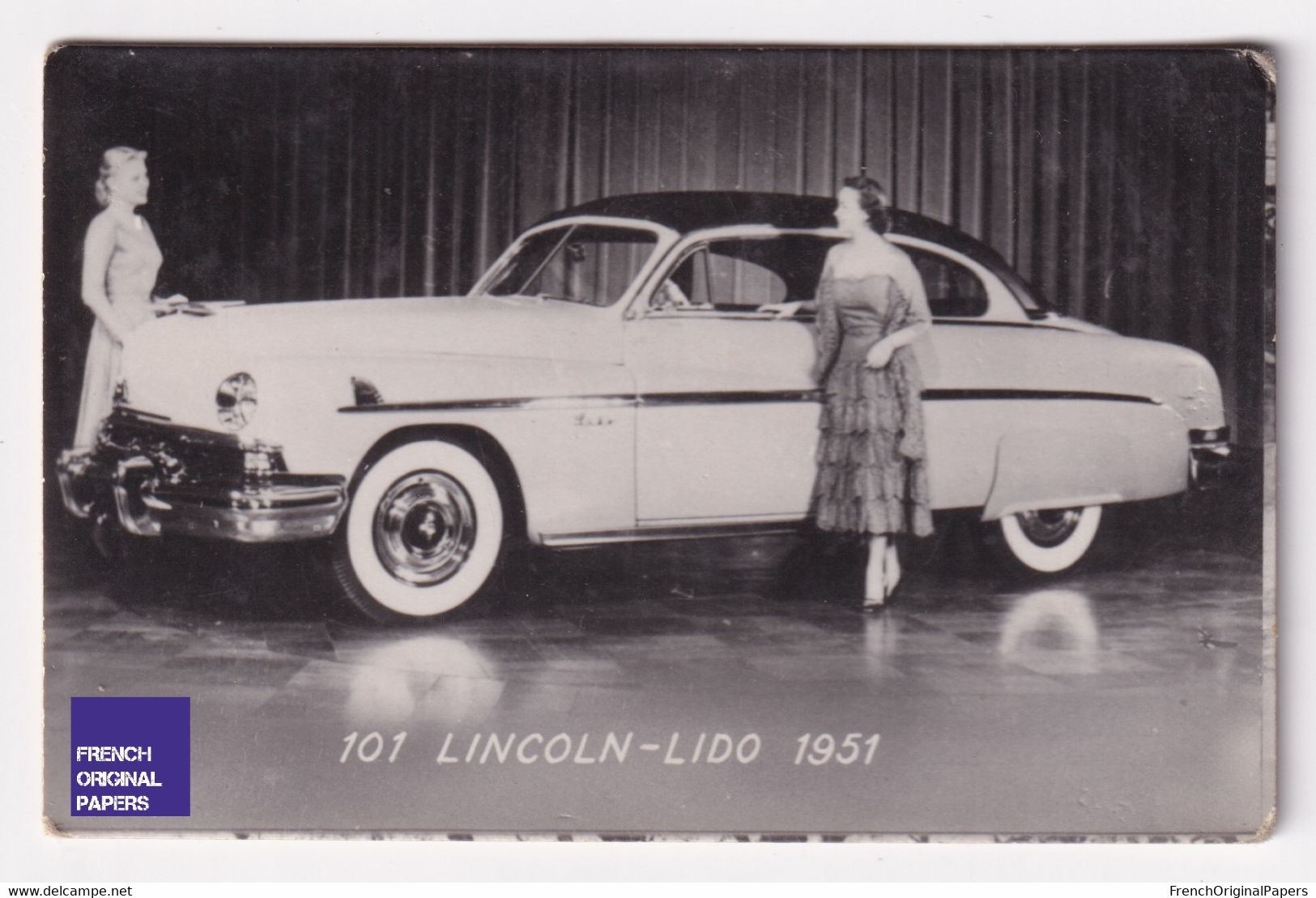 Petite Photo / Image 1950/60s 4,5 X 7 Cm - Voiture Automobile Lincoln Lido 1951 A44-7 - Altri & Non Classificati