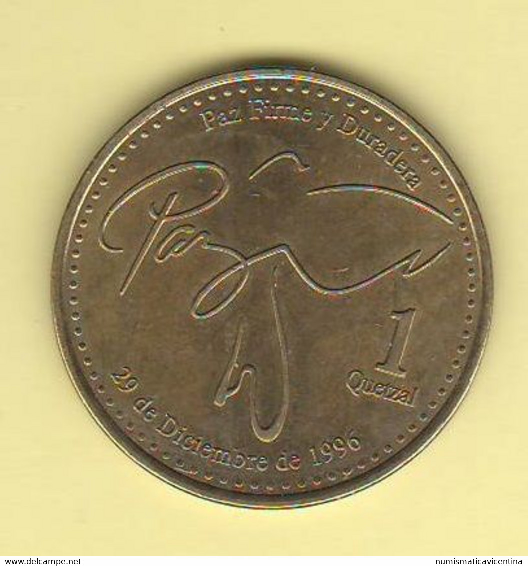 Guatemala 1 Quetzal 1996 Bronzo Coin - Guatemala