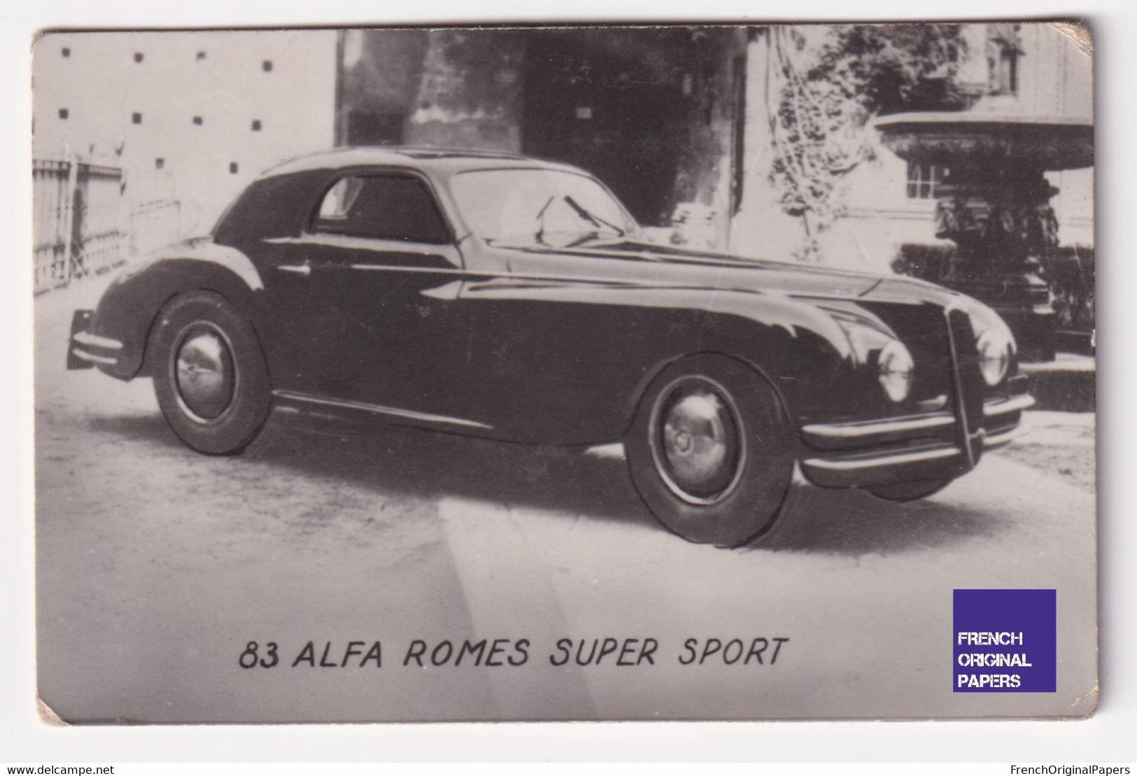 Petite Photo / Image 1950/60s 4,5 X 7 Cm - Voiture Automobile Alfa Romes Super Sport A44-8 - Autres & Non Classés