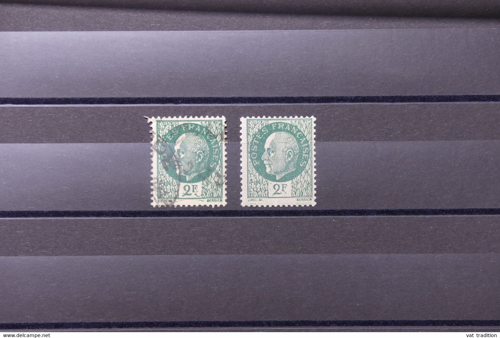 FRANCE - Type Pétain N° 518 - Variété - 1 Exemplaire Virgule à 2frs + 1 Normal - Oblitérés - L 89075 - Used Stamps