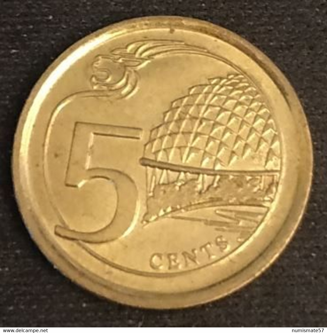 SINGAPOUR - SINGAPORE - 5 CENTS 2015 - KM 345 - Singapour