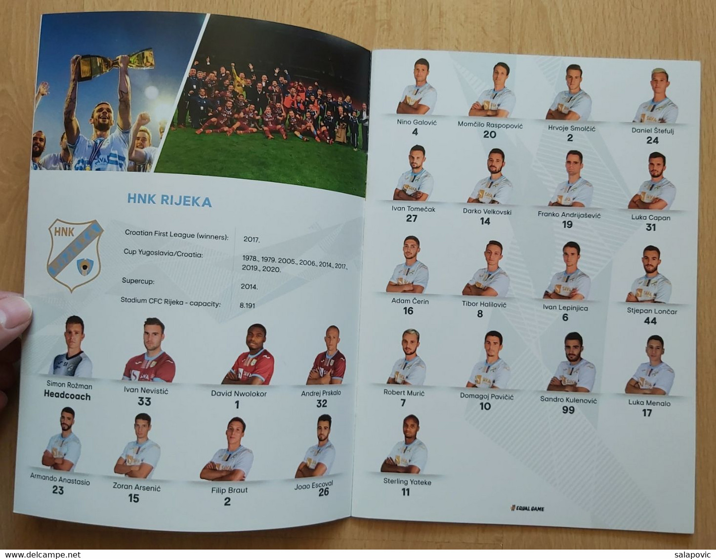 FOOTBALL MATCH PROGRAM HNK RIJEKA (Croatia) Vs REAL SOCIEDAD (Spain) UEFA EUROPA LEAGUE Group F, 22.10.2020 - Books