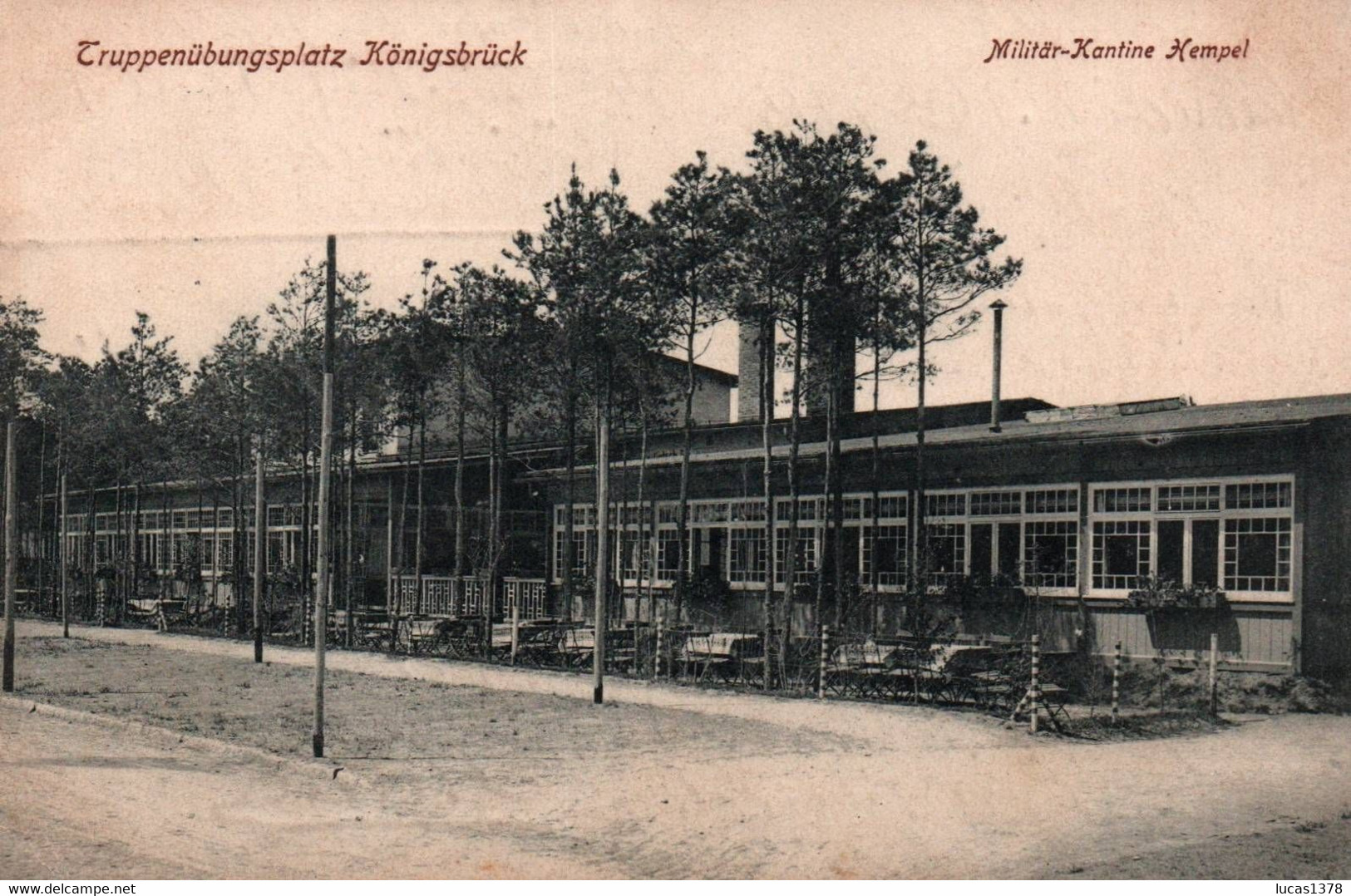 TRUPPENUBUNGSPLATZ KONIGSBRUCK / MILITAR KANTINE /BEAU TAMPON  KOMMANDATUR DES TRUPPENUBUNGSPLATZES - Koenigsbrueck