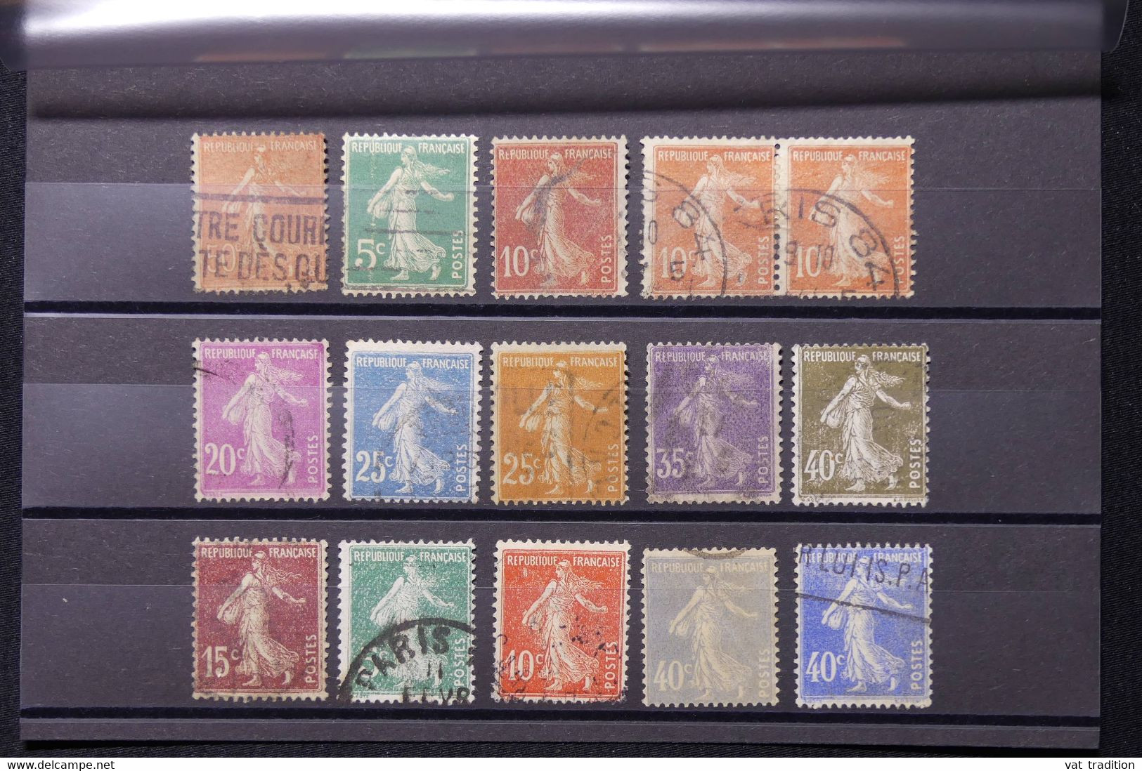 FRANCE - Lot De 15 Valeurs Semeuses - Variété Impressions Défectueuses - Oblitérés - L 89088 - Gebruikt