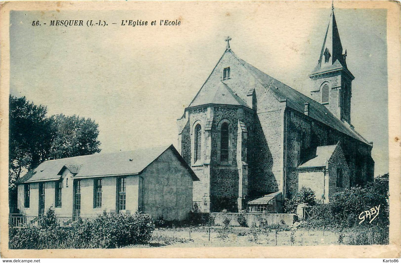 Mesquer * L'école Et Vue Sur L'église - Mesquer Quimiac