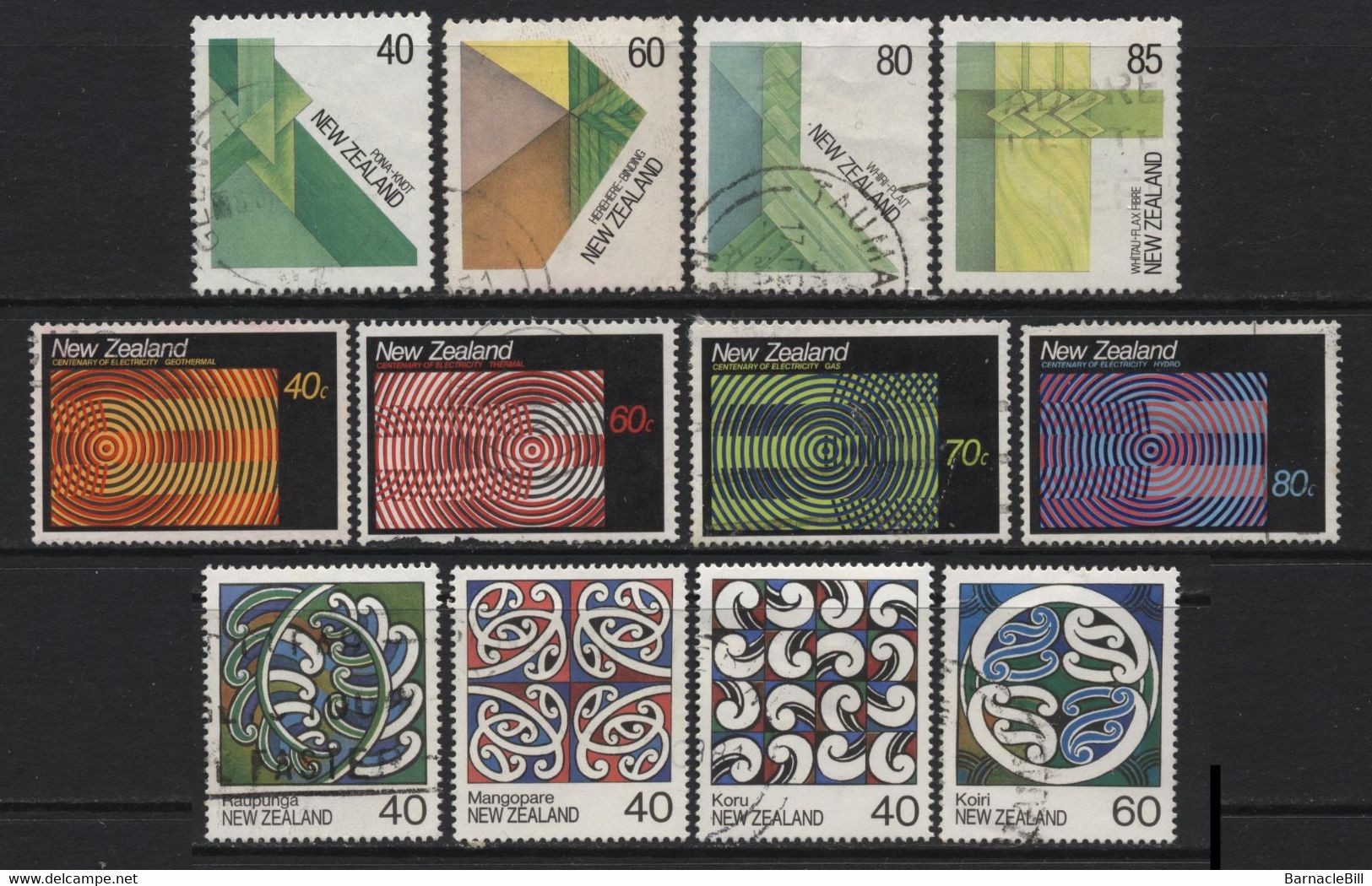 New Zealand (19) 8 Different Sets. 1986 - 1988. Mint & Used. Hinged. - Collections, Lots & Séries