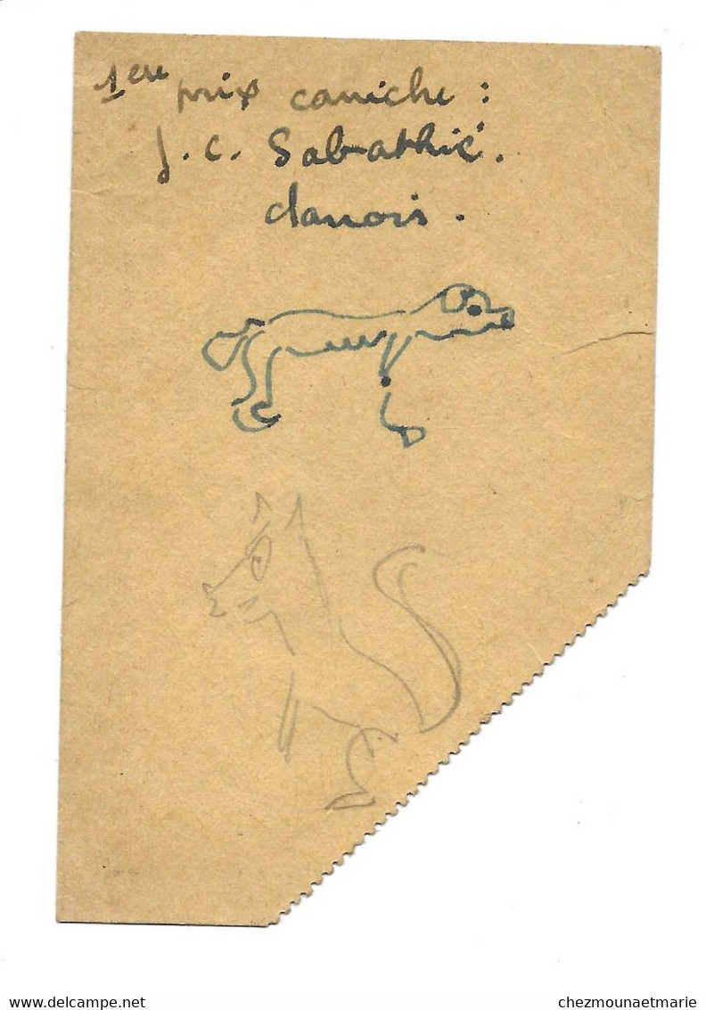 1950 BORDEAUX - EXPOSITION CANINE - SOCIETE GUYENNE GASCOGNE COTE D ARGENT - TICKET INVITATION - Toegangskaarten