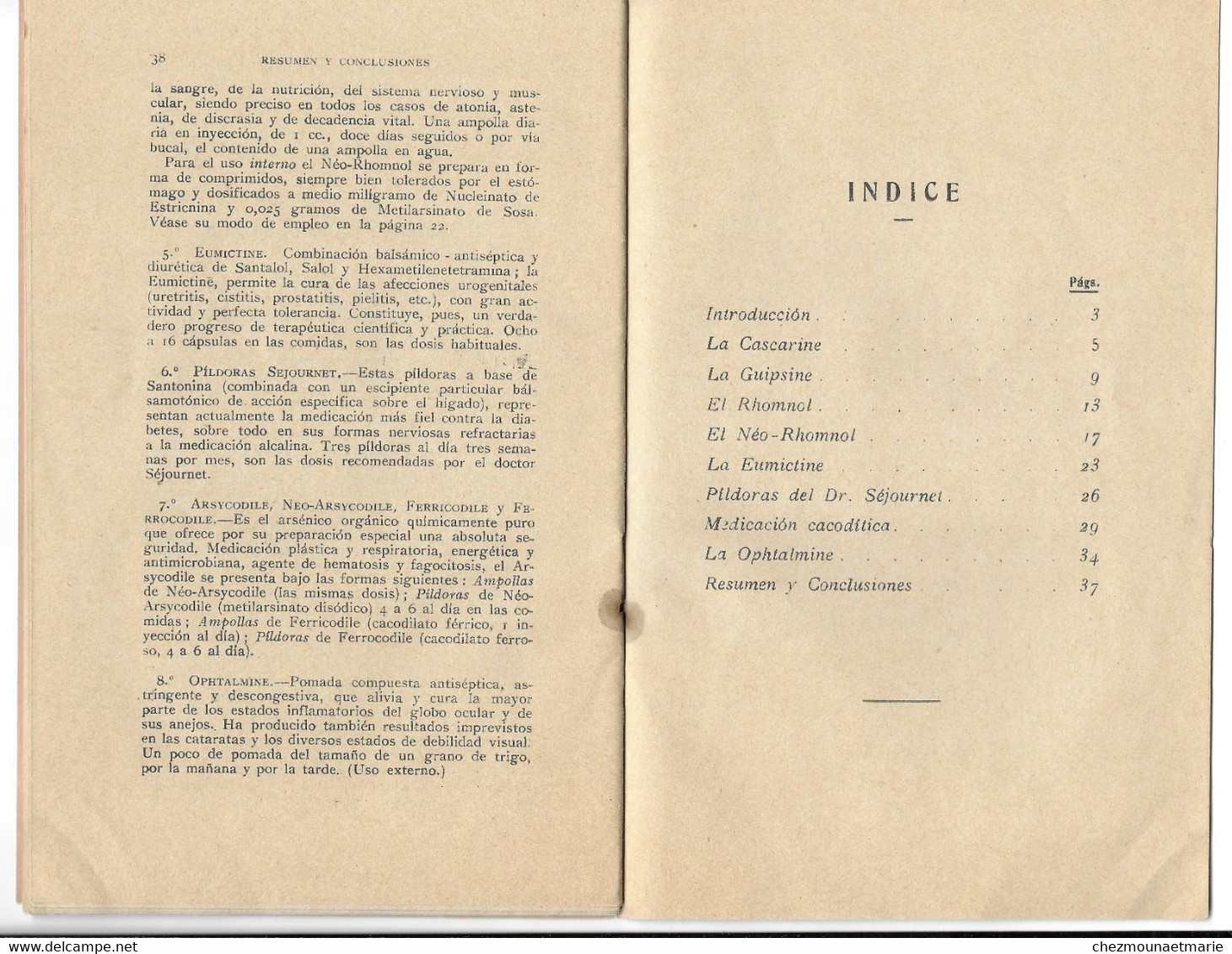 1927 PARIS - TERAPEUTICA DEL PROGRESO PRODUCTOS DEL DR LEPRINCE - FORMULARIO Y ESTUDIO 35 PAGES - Autres & Non Classés