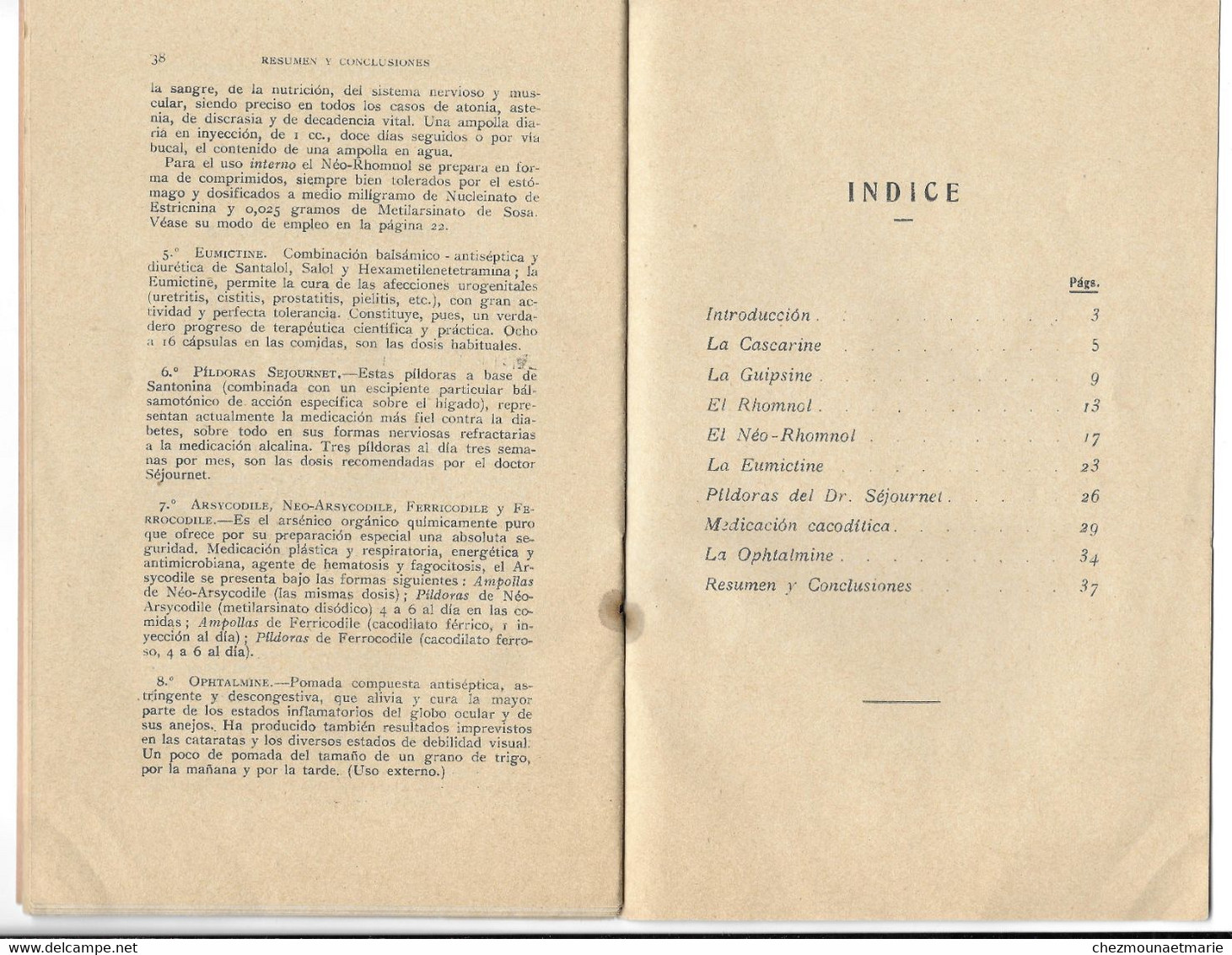 1927 PARIS - TERAPEUTICA DEL PROGRESO PRODUCTOS DEL DR LEPRINCE - FORMULARIO Y ESTUDIO 35 PAGES - Other & Unclassified