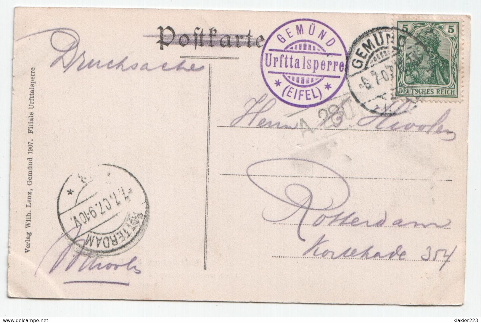 Urfttalsperre Bei Gemünd (Eifel) // Höhe Der Sperrmauer 58 M //  Jahr 1907 - Schleiden