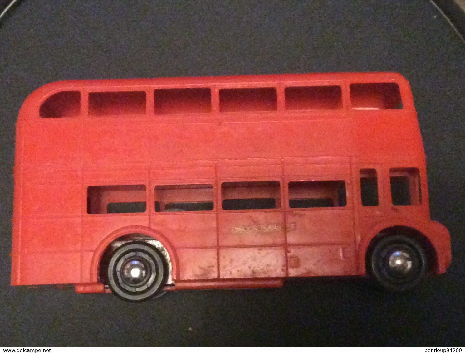 BUS LONDON TRANSPORT Double Decker Bus  TOY BUS  Romex Industries  EX TRI-ÀNG  Made In Great Britain  ANNEE 1950 - Camions, Bus Et Construction
